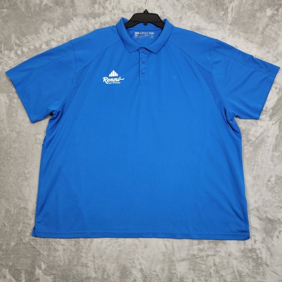Ariat Other - Ariat Tek Heat Series Men's Golf Polo Shirt 3XL Short Sleeve Blue Polyester Logo